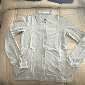 Anne Fontaine Never Worn grey Nuage button up.